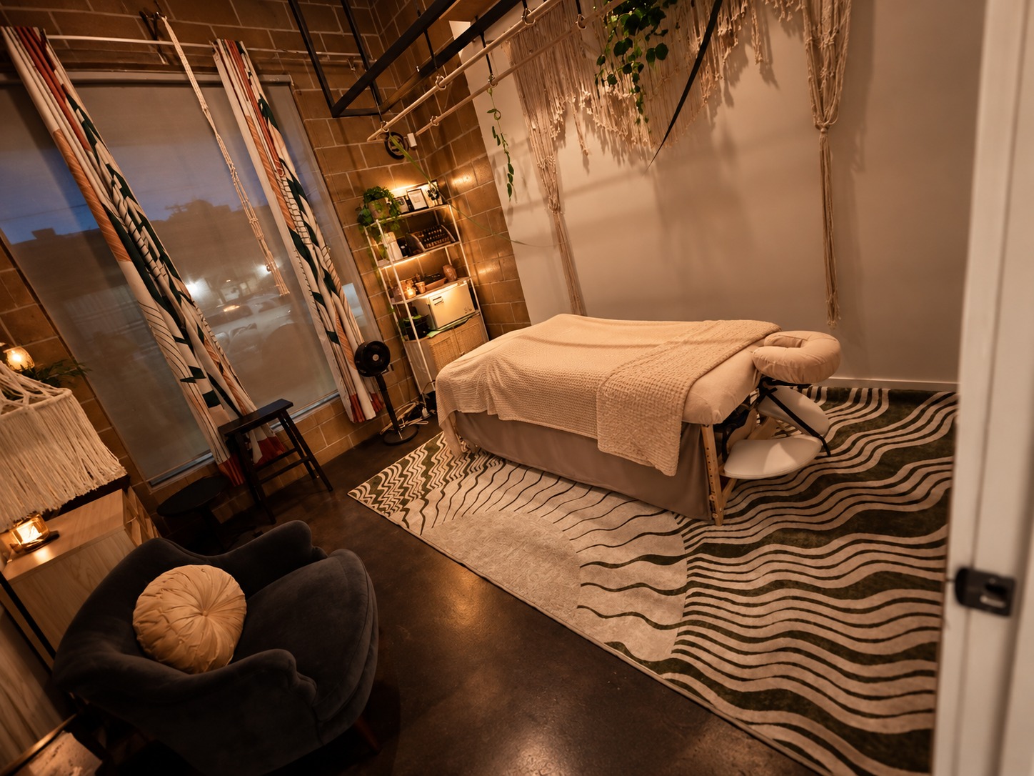 Relaxing massage and wellness treatment space