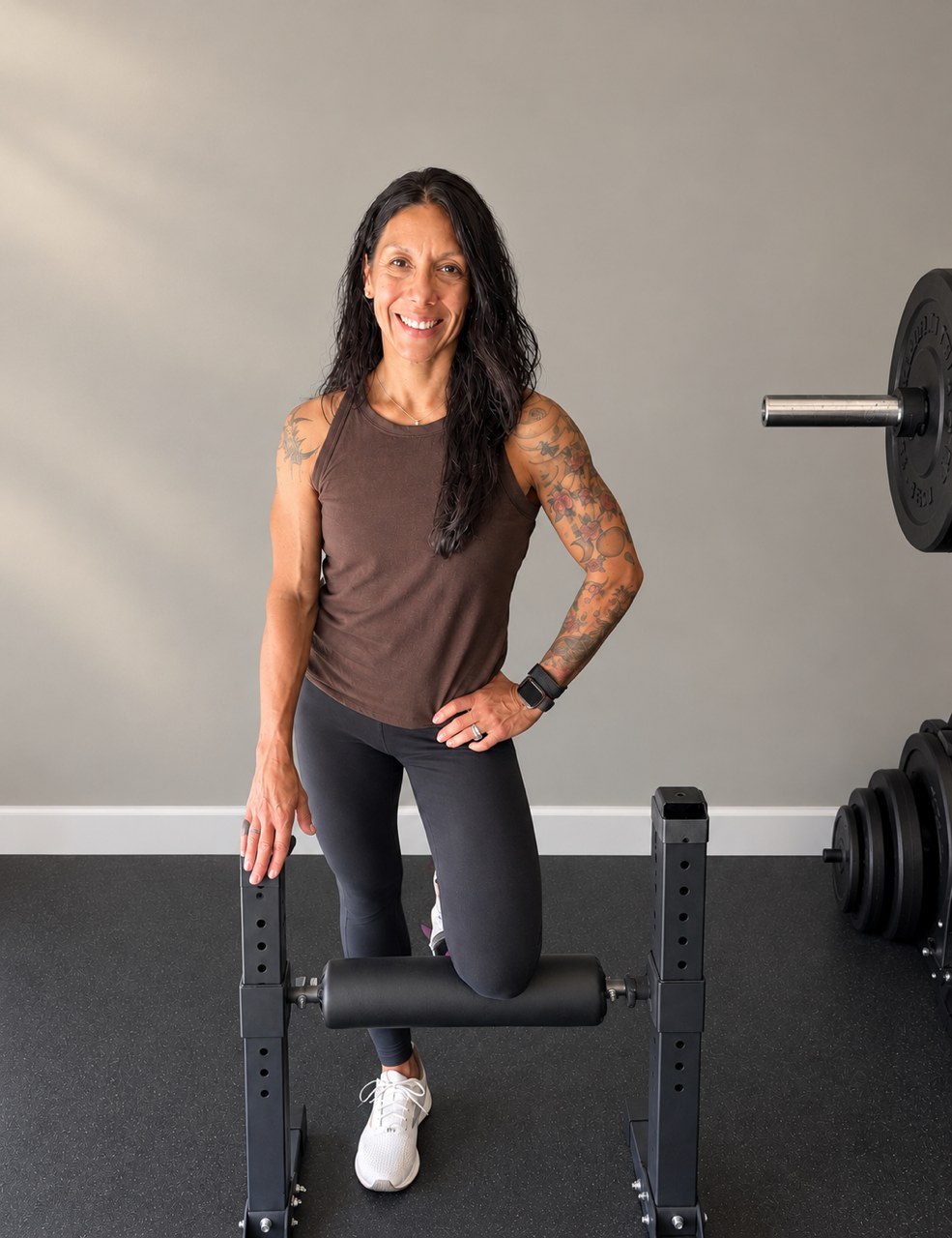 Diana Salinas, founder of BCD Wellness, in her training studio